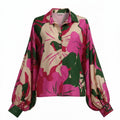 Blusa manga larga floral
