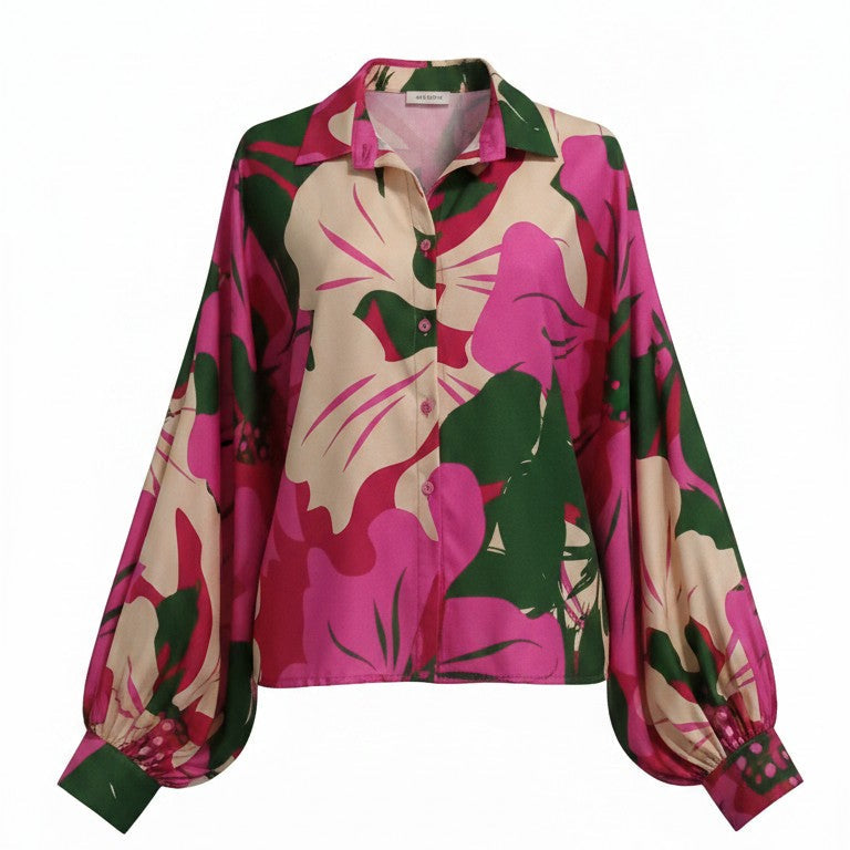 Blusa manga larga floral